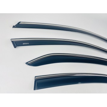 Дефлектори вікон Toyota Camry V70 2017+ Sedan з нерж. хром полоскою-3